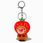 Strawberry Capybara Squeeze Keychain,