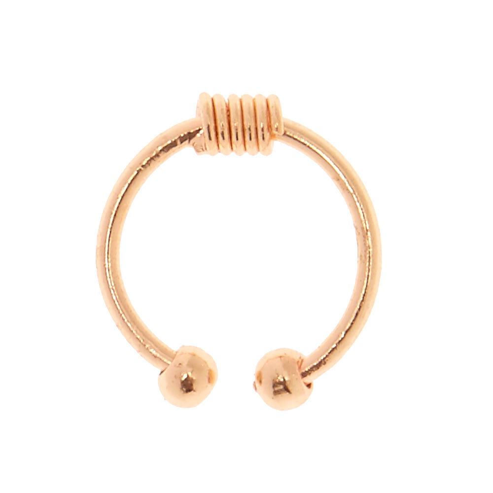Rose Gold Coil Faux Septum Ring,