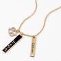Gold Zodiac Symbol Pendant Charm Necklace - Cancer,