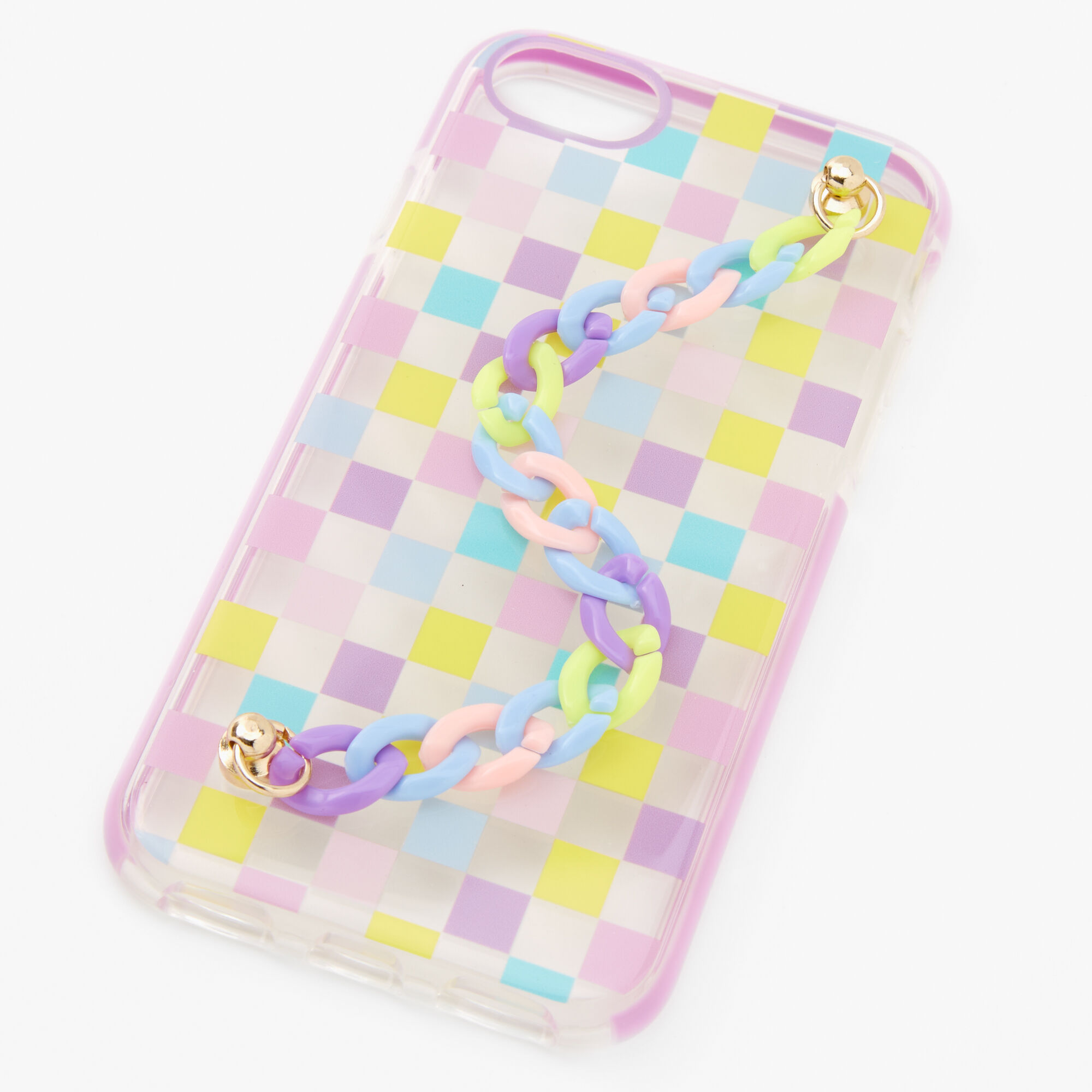 Pastel Checkered Strap Phone Case - Fits iPhone® 6/7/8/SE,