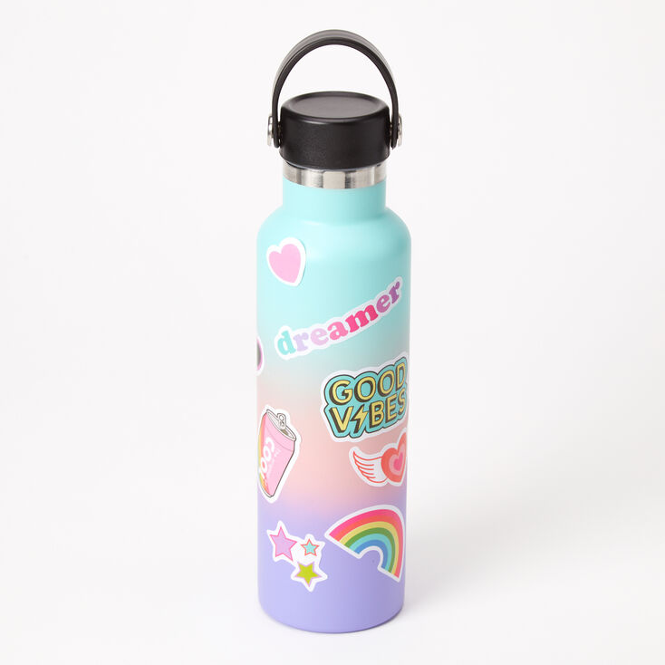 Pastel Ombre Sticker Water Bottle