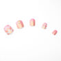 Ombre Chevron Square Press On Faux Nail Set - Pink, 24 Pack,
