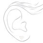 Sterling Silver Diamond Outline Stud Earrings,