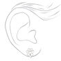 Silver Paw Print Clip-On Earrings,