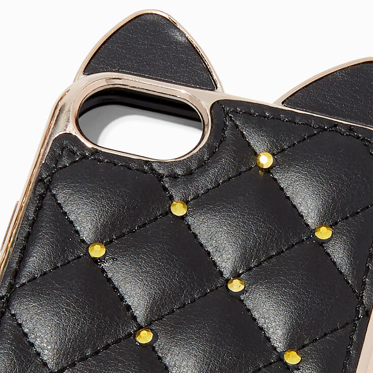 Black Cat Quilted Phone Case with Lanyard - Fits iPhone® 6/7/8 SE