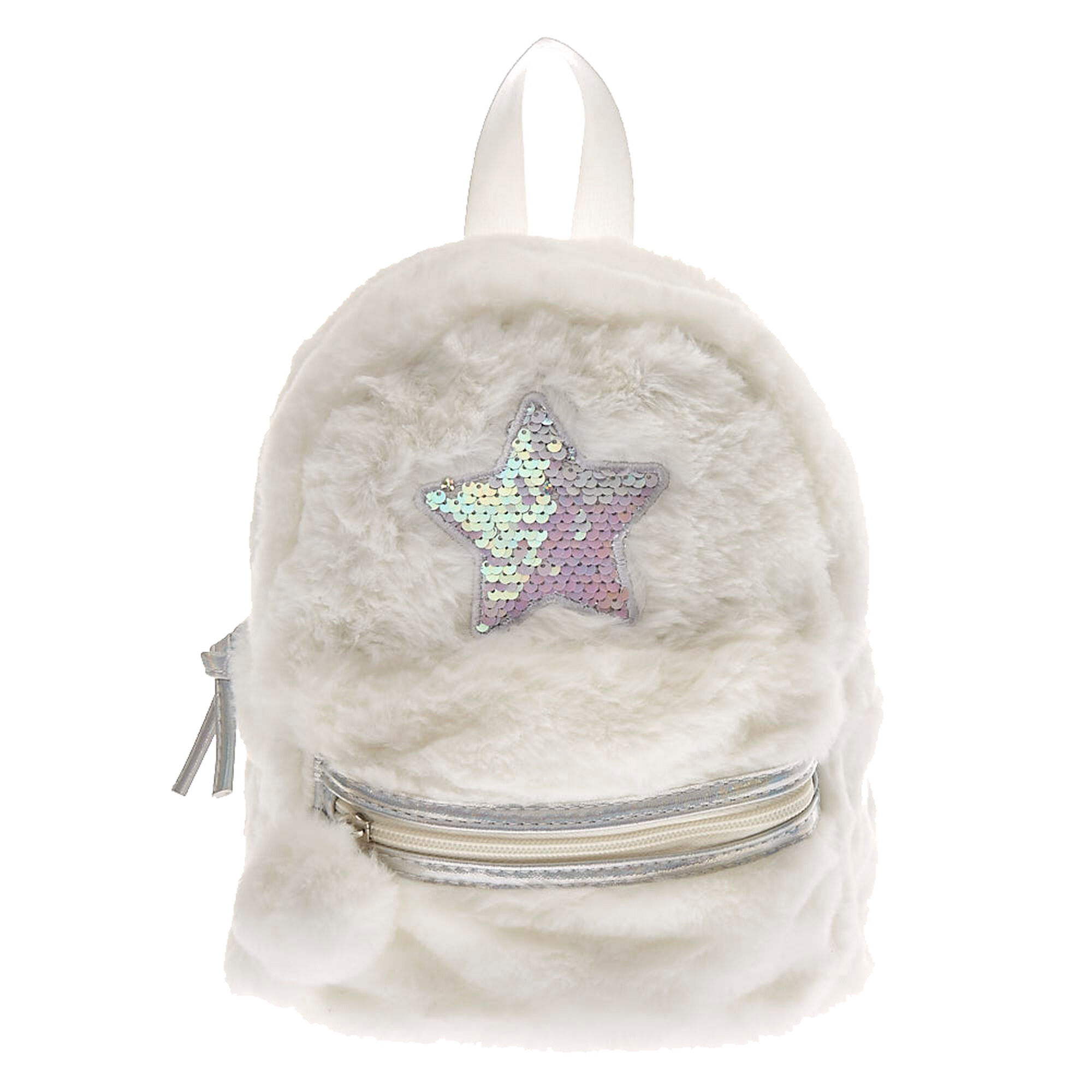 White Mini Backpack
 White Mini Fur Backpack