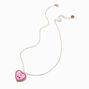 Cherry Heart Locket Pendant Necklace,