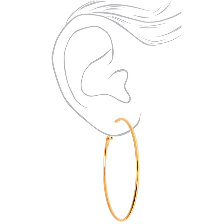 Gold 70MM Hoop Earrings,