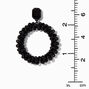 Black Seed Bead Door Knocker 1.5&quot; Drop Earrings ,