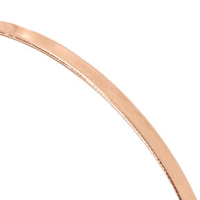 Faux Leather Skinny Headband - Rose Gold,
