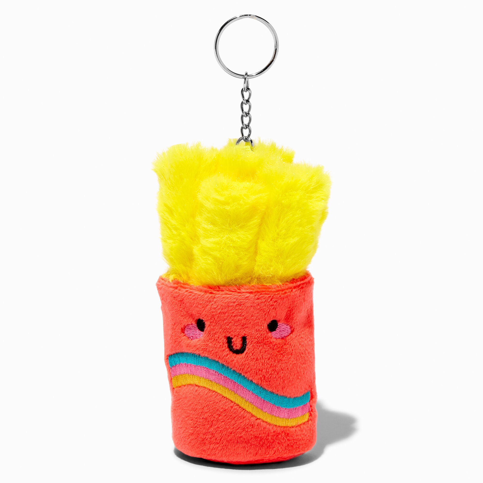 View Claires Plush Fries Keyring Silver information