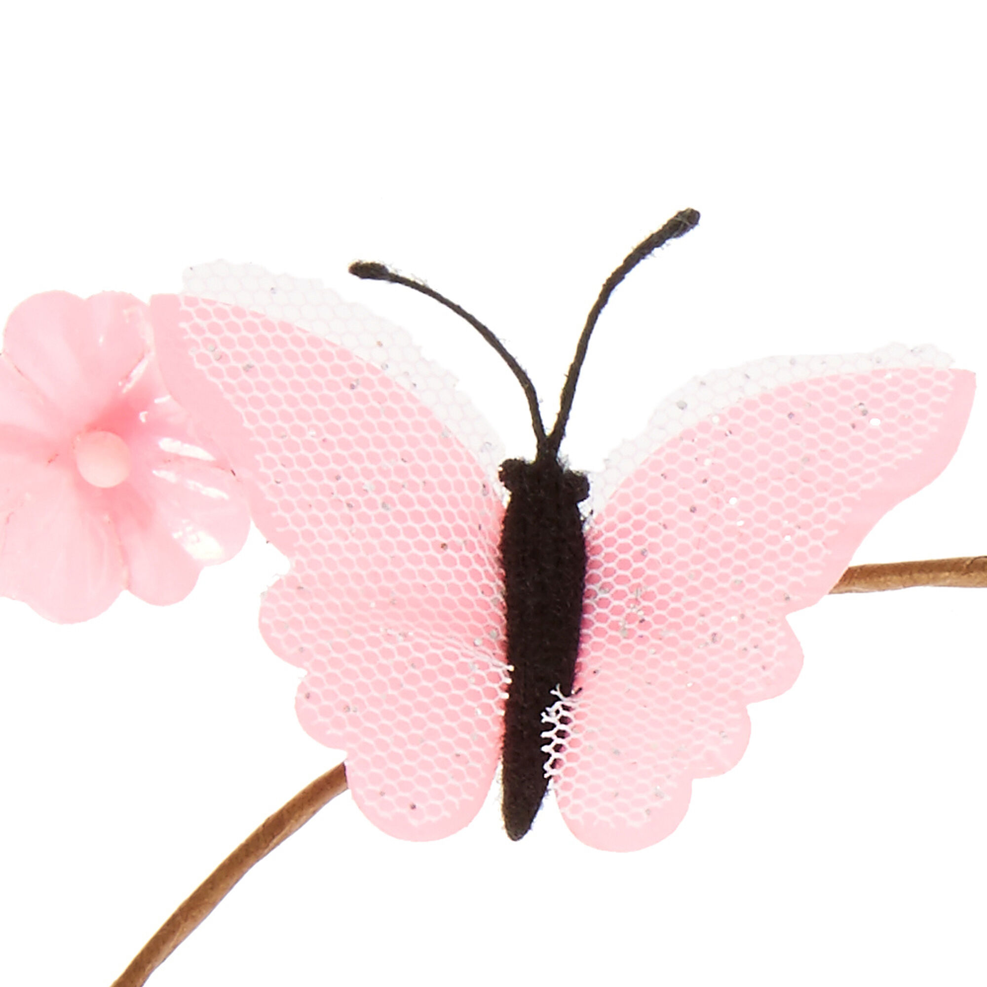 Glow In The Dark Pink Flowers Cat Ears Headband Claire S