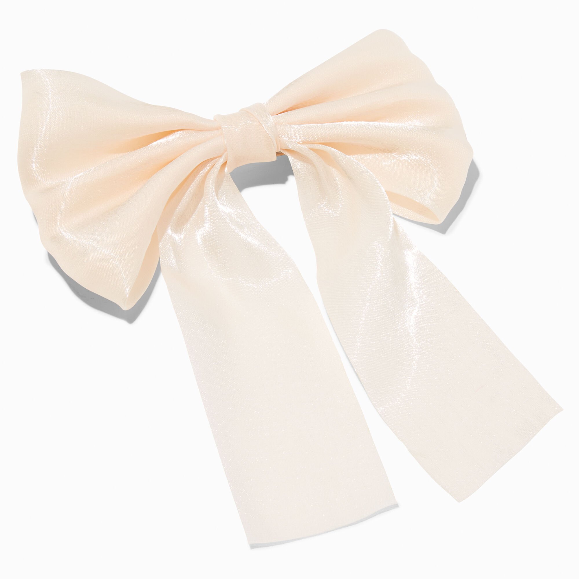 View Claires Sheer Bow Hair Clip Ivory information