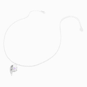 Best Friends Big Sis &amp; Little Sis Butterfly Split Heart Pendant Necklaces - 2 Pack,