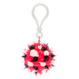 Hot Pink, Black and White Rave Ball Berry Flavored Lip Balm,