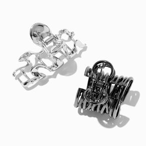 Silver-tone Metal Ponytail Holders - 2 Pack,