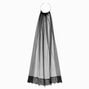 Black Gemstone Gothic Crown Veil Headband,