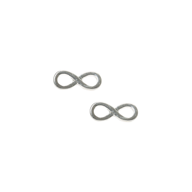 Silver Infinity Stud Earrings,