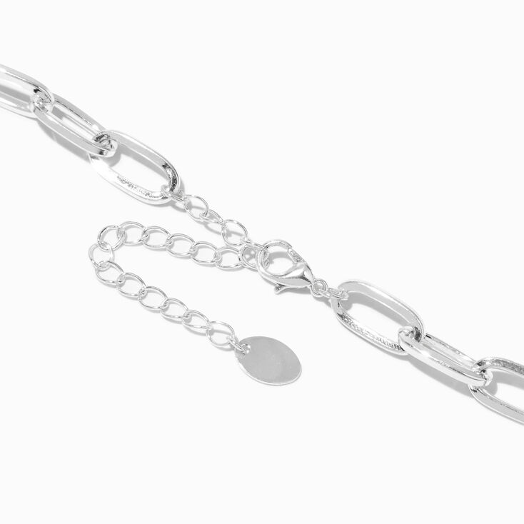 Silver-tone Chunky Link Chain Necklace,