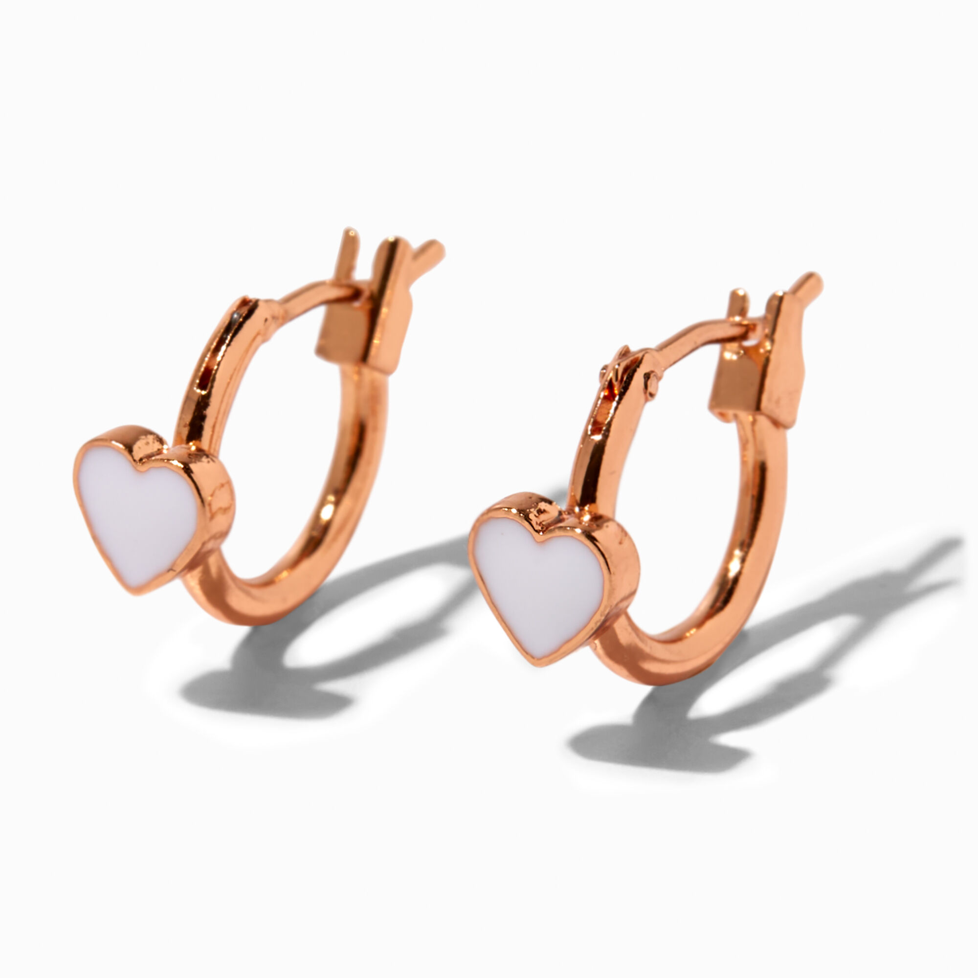 Claire's heart cheap hoop earrings