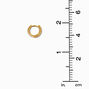 C LUXE by Claire&#39;s 18kt Gold Plated Pav&eacute; 8mm Cubic Zirconia Clicker Hoop Earrings,