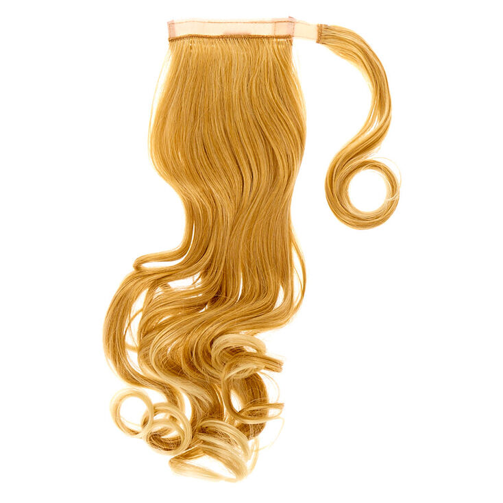 Faux Curly Hair Ponytail Wrap - Blonde,