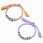 T H E M E x Claire&#39;s &#39;&#39;Sweet&#39;&#39; &amp; &#39;&#39;Forever&#39;&#39; Glow in the Dark Adjustable Bracelets - 2 Pack,
