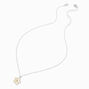 Silver-tone Enamel Flower Pendant Necklace,