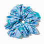 Giant Silky Blue Wave Hair Scrunchie,