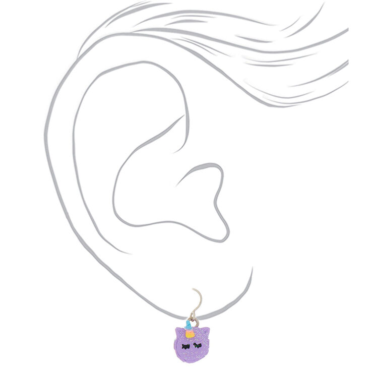 Unicorn Macaron Drop Earrings - 3 Pack,