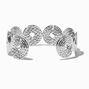 Silver-tone Swirl Disc Cuff Bracelet,