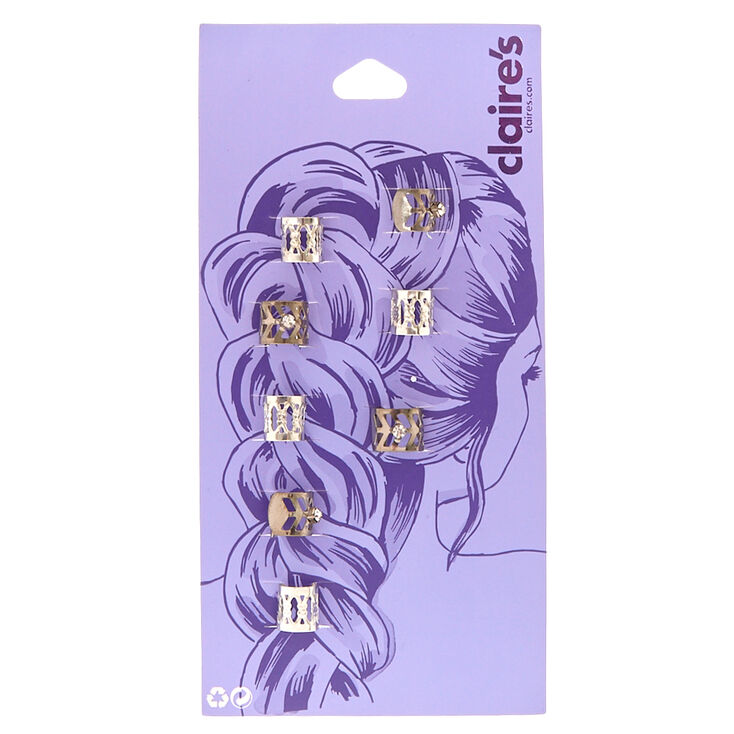 Silver Geometric Hair Cuffs 8 Pack Claire S