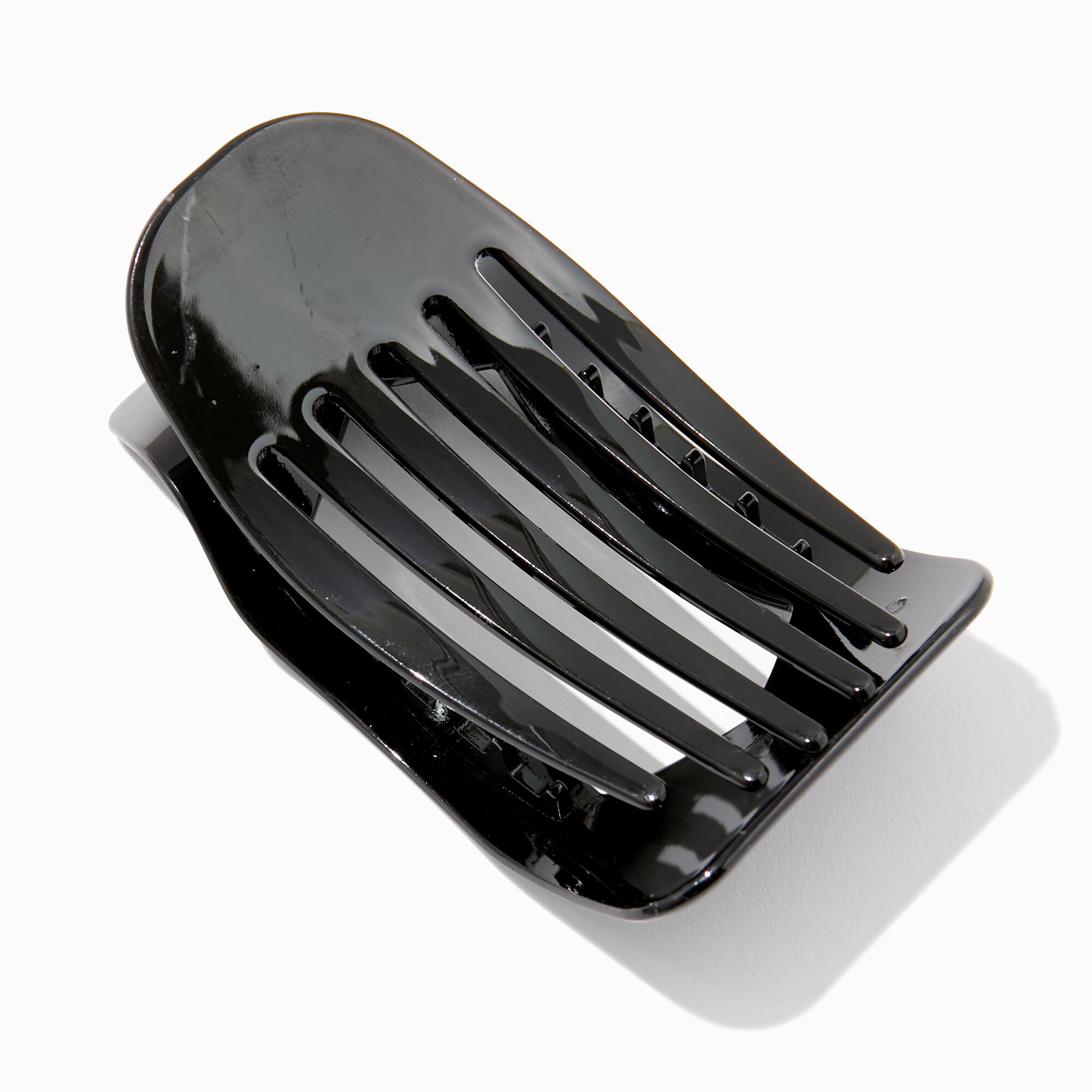 Matte Black Oval Yoga Hair Claw,