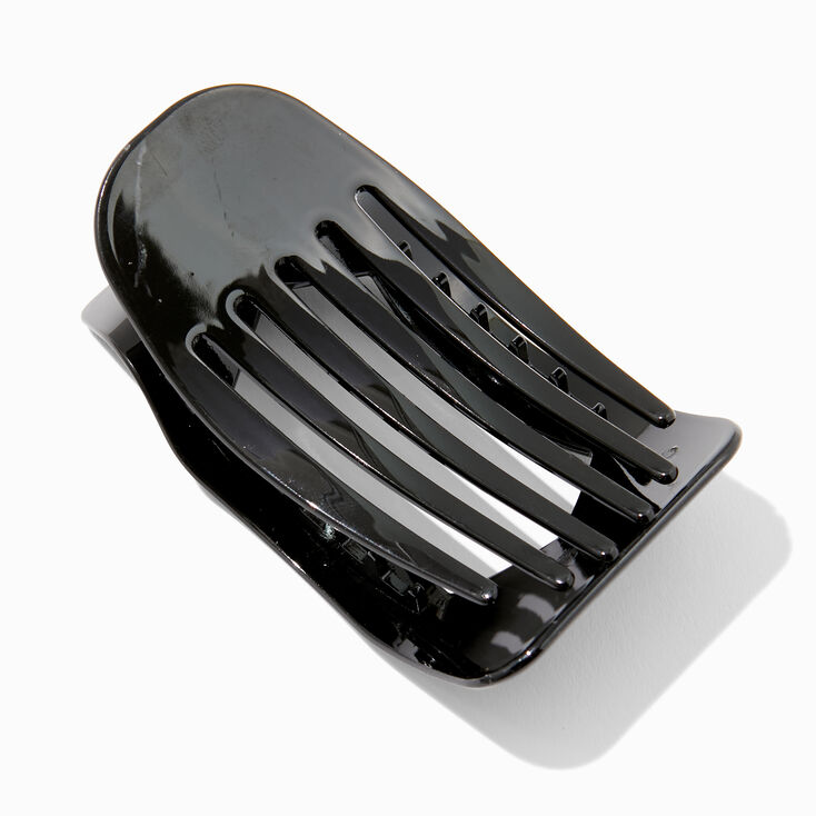 Matte Black Oval Yoga Hair Claw,