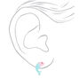 Silver Pastel Ombre Dolphin Stud Earrings,