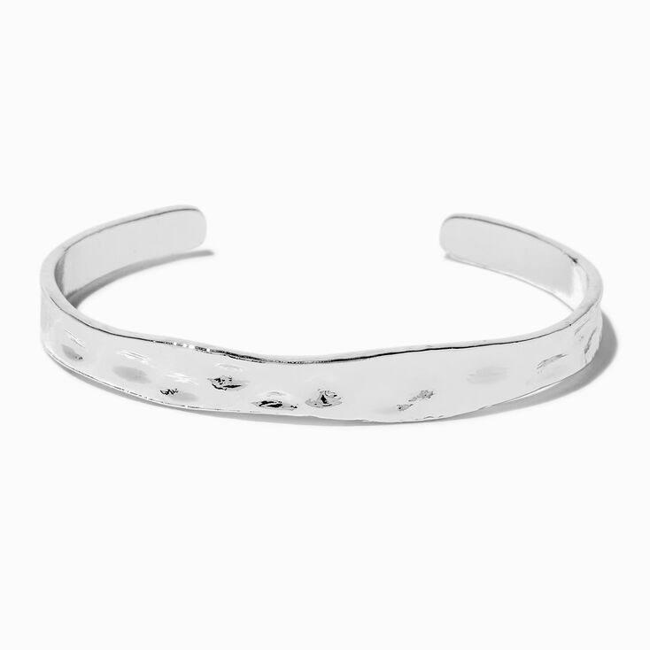 Silver-tone Wavy Cuff Bracelet,