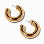 Chunky Gold-tone 40MM Tube Hoop Earrings,