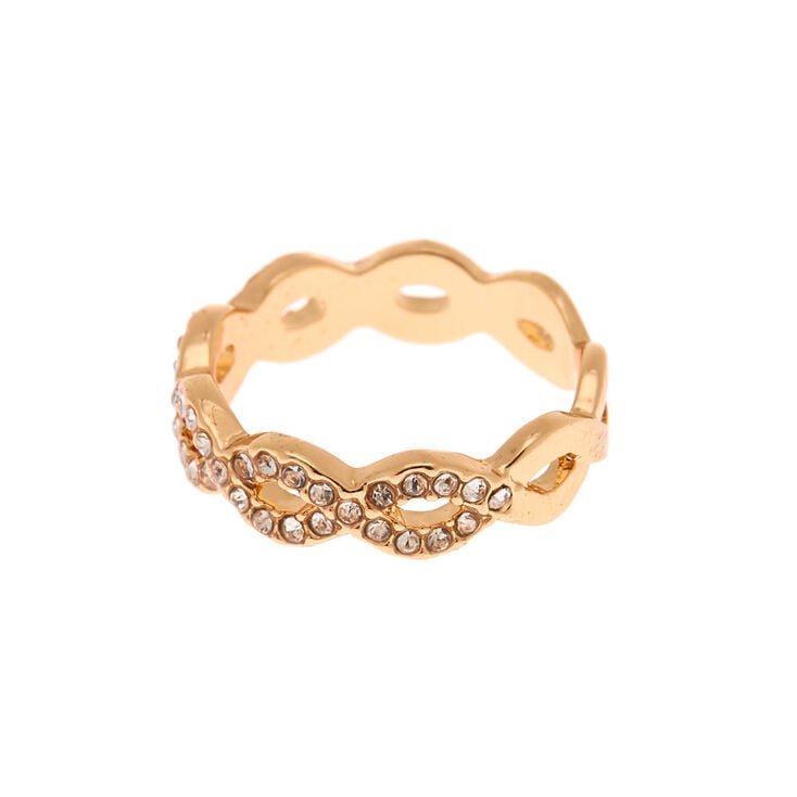 Gold Embellished Woven Ring,