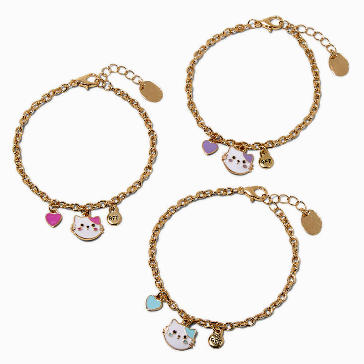 Best Friends Cat Charm Bracelets - 3 Pack,