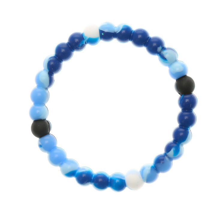 Blue Marble Swirl Fortune Stretch Bracelet,