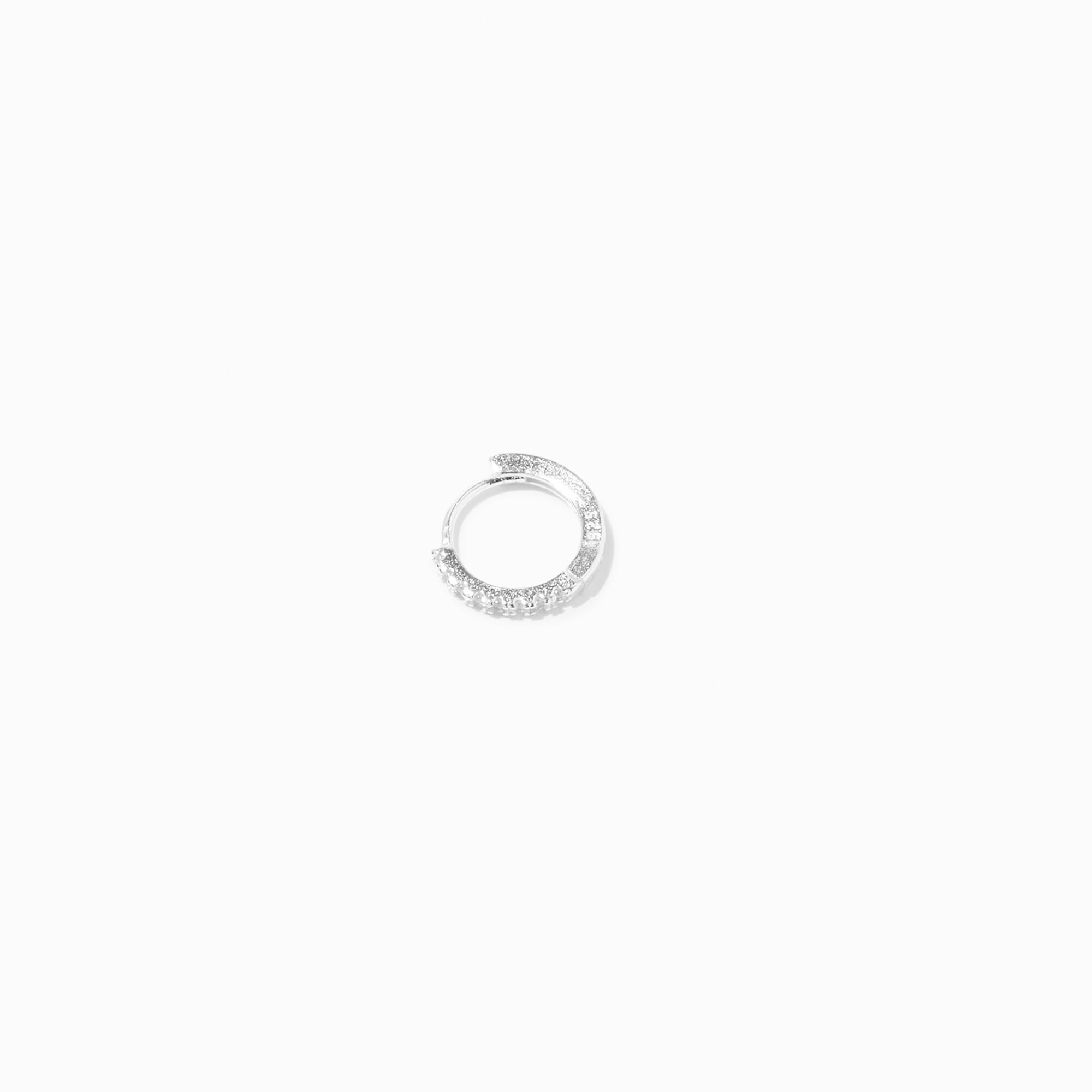 View Claires 20G Cartilage Crystal Hoop Earring Silver information