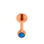 Blue Opal Rose Gold Labret Bar,