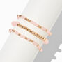 Blush Pink Beaded Stretch Bracelets - 3 Pack,