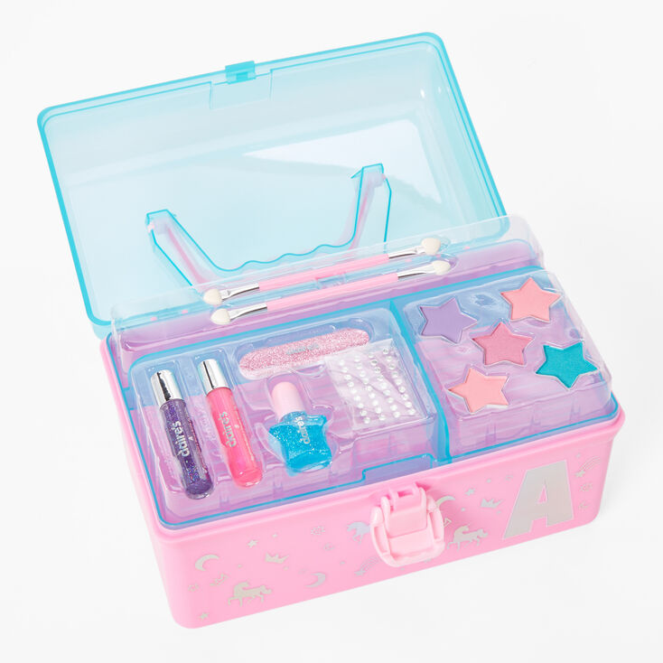 Initial Makeup Box - Pink, A,