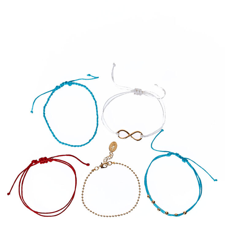 Gold Infinity Cord Bracelets,