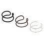 Mixed Metal Wire Ear Cuffs - 3 Pack,