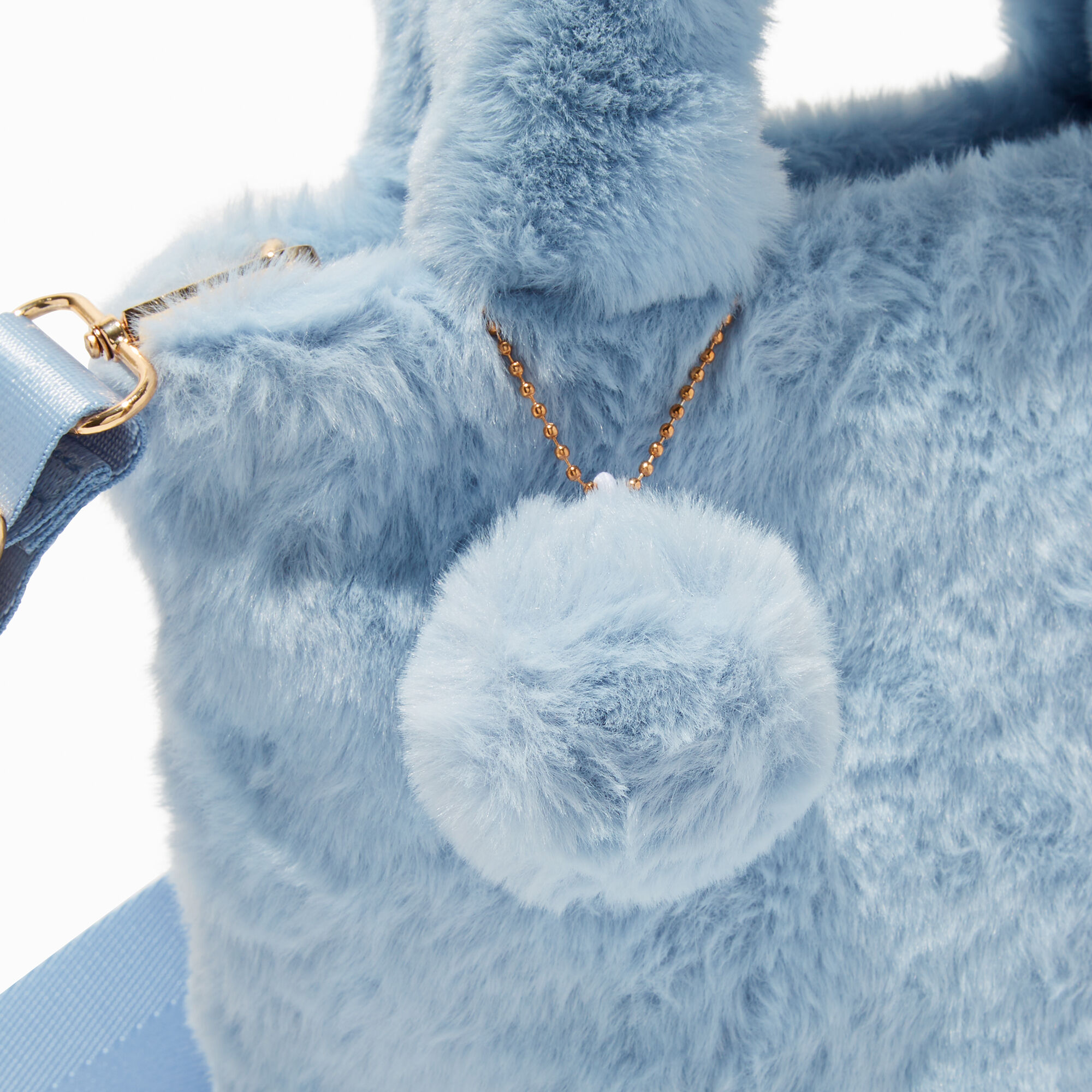 Furry Baby Blue Crossbody Tote Bag