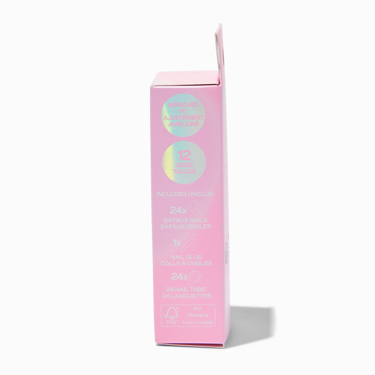 French Tip Ombr&eacute; Squoval Vegan Faux Nail Set - 24 Pack,