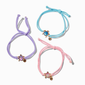 Best Friends Pastel Turtle Adjustable Bracelets - 3 Pack,