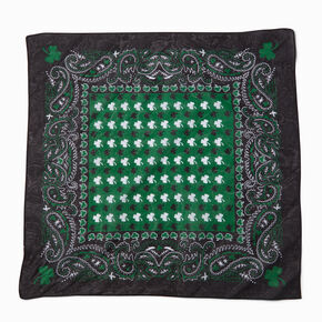 Irish Green Shamrock Bandana Headwrap,